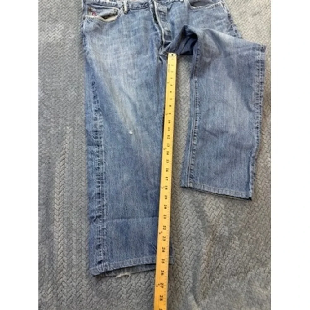 Polo Ralph Lauren Jeans Men 40x25 Blue Straight 018 Button Fly‎ Med Wash Denim